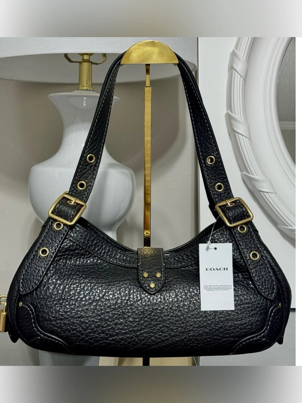 COACH Drifter Shoulder Bag 31, BLACK